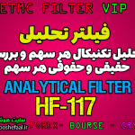 فیلتر حجم و نسبت خرید و فروش حقیقی و حقوقی به همراه تحلیل تکنیکال هر سهم HF-117