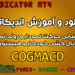 دانلود و آموزش اندیکاتور COGMACD برای شناسایی حرکت نمودار و روند نمودار با کانال کشی خودکار و هیستوگرام مخصوص متاتریدر 4