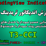 آموزش اندیکاتور T3-CCI برای شناسایی مسیر نمودار با کندل های رنگی و تشخیص روند نمودار با هیستوگرام مخصوص تریدینگ‌ویو