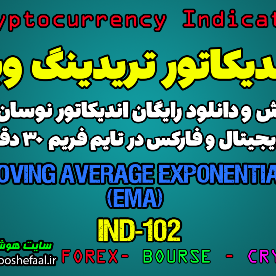 دانلود رایگان و آموزش اندیکاتور نوسان گیری (EMA) Moving Average Exponential برای ارز دجیتال و فارکس در تریدینگ ویو تایم فریم 30 دقیقه