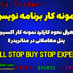 ویدئو معرفی نحوه کارکرد نمونه کار پنل معاملاتی Sell Stop buy Stop Expert در متاتریدر4