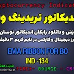 دانلود رایگان و آموزش اندیکاتور نوسان گیری EMA Ribbon for BO برای ارز دیجیتال و فارکس در تریدینگ ویو تایم فریم 3 دقیقه