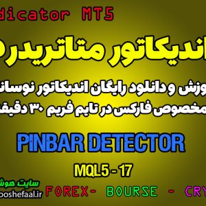 اندیکاتور Pinbar Detector مخصوص فارکس در متاتریدر 5 تایم فریم 30 دقیقه