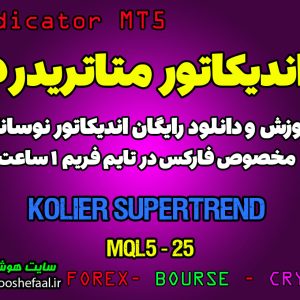 آموزش و دانلود رایگان اندیکاتور Kolier SuperTrend مخصوص فارکس در متاتریدر 5 تایم فریم 1 ساعت