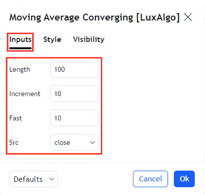 دانلود اندیکاتور میانگین متحرک برای تریدینگ ویو | Moving Average Converging TradingView