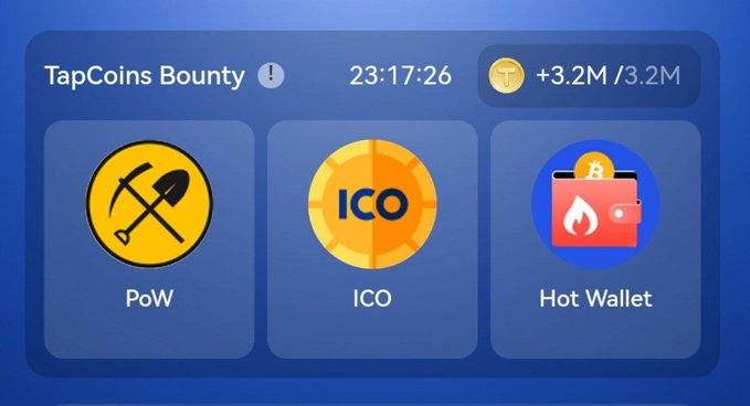 کارت روزانه تپ کوین کمبوی روزانه تپ کوین یکم مهر 1403 کمبو روزانه TapCoins Bounty بیست و دوم سپتامبر ۲۰۲۴