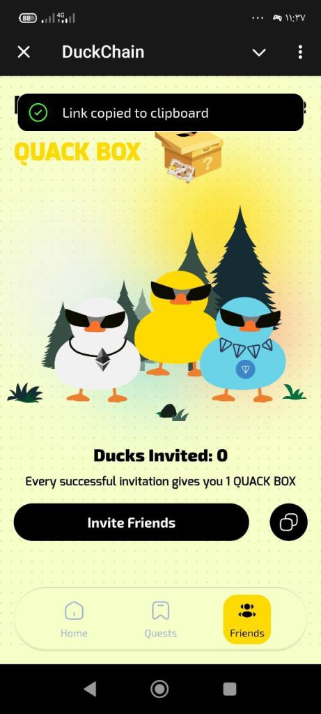 معرفی ایردراپ تلگرامی DuckChain داک چاین