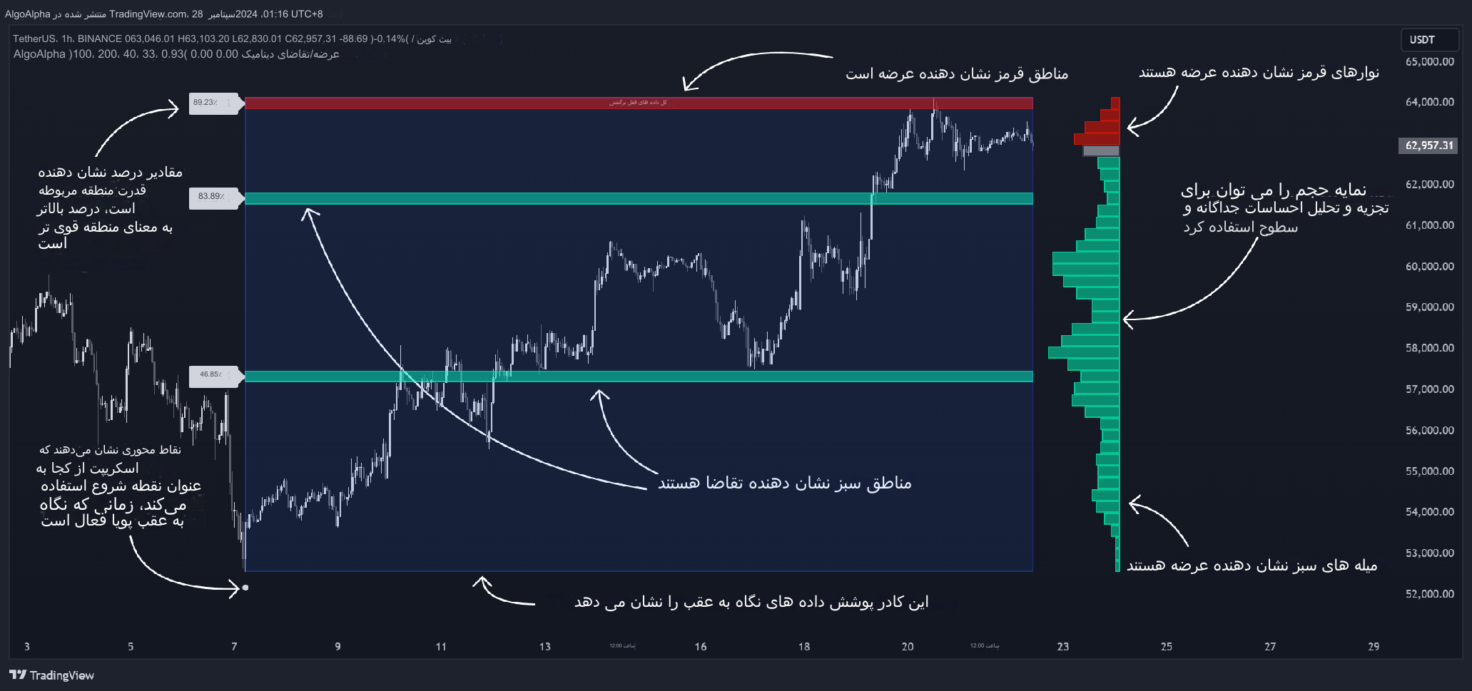  دانلود اندیکاتور Dynamic Supply and Demand Zones در تریدینگ ویو | شناسایی خودکار نواحی عرضه و تقاضای داینامیک