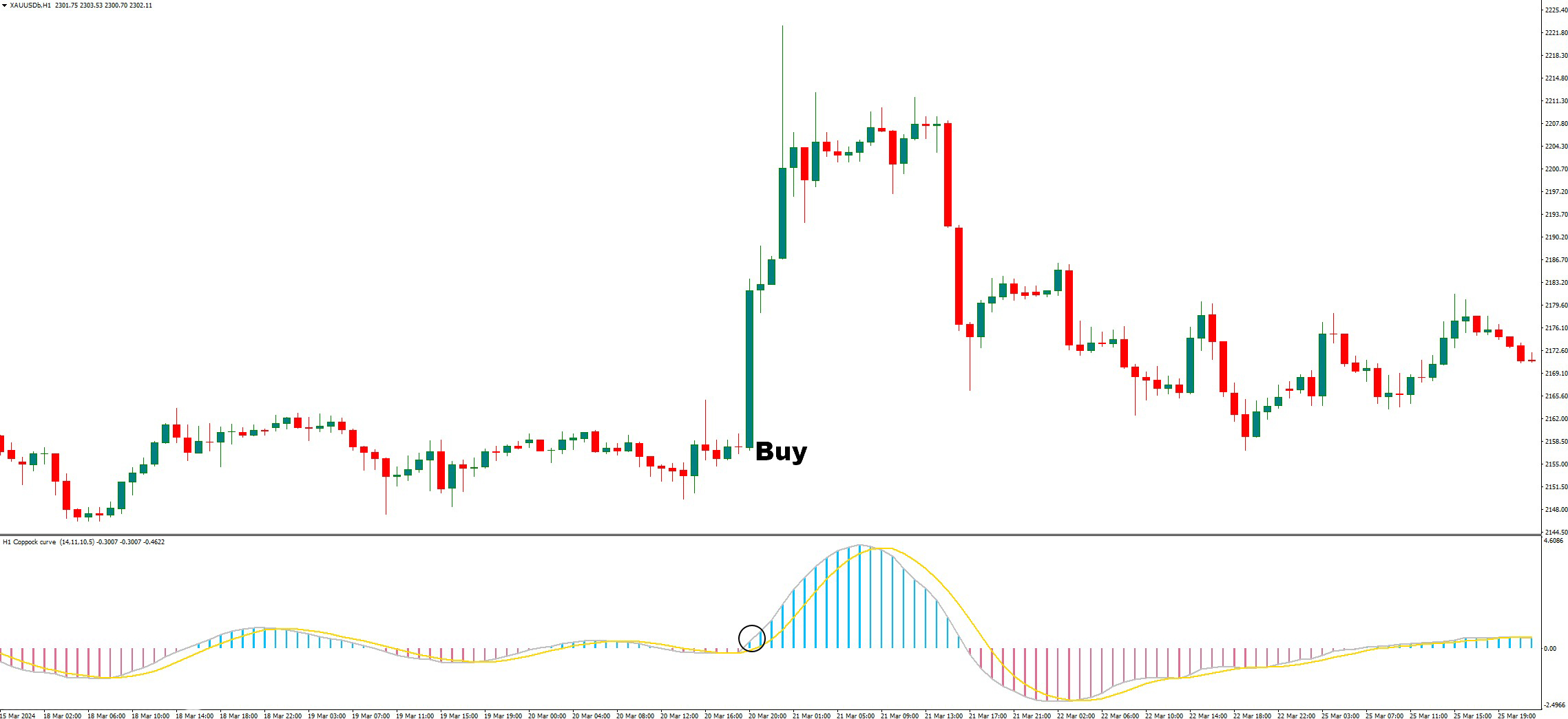 دانلود اندیکاتور اسکالپر Coppock Curve در متاتریدر4