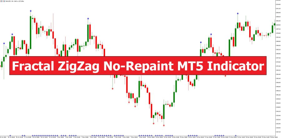 دانلود اندیکاتور فراکتال زیگزاگ Fractal ZigZag No-Repaint MT5 | برای شناسایی روند و نقاط برگشتی