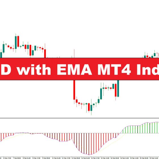 دانلود اندیکاتور نوسان گر MACD With EMA در متاتریدر4