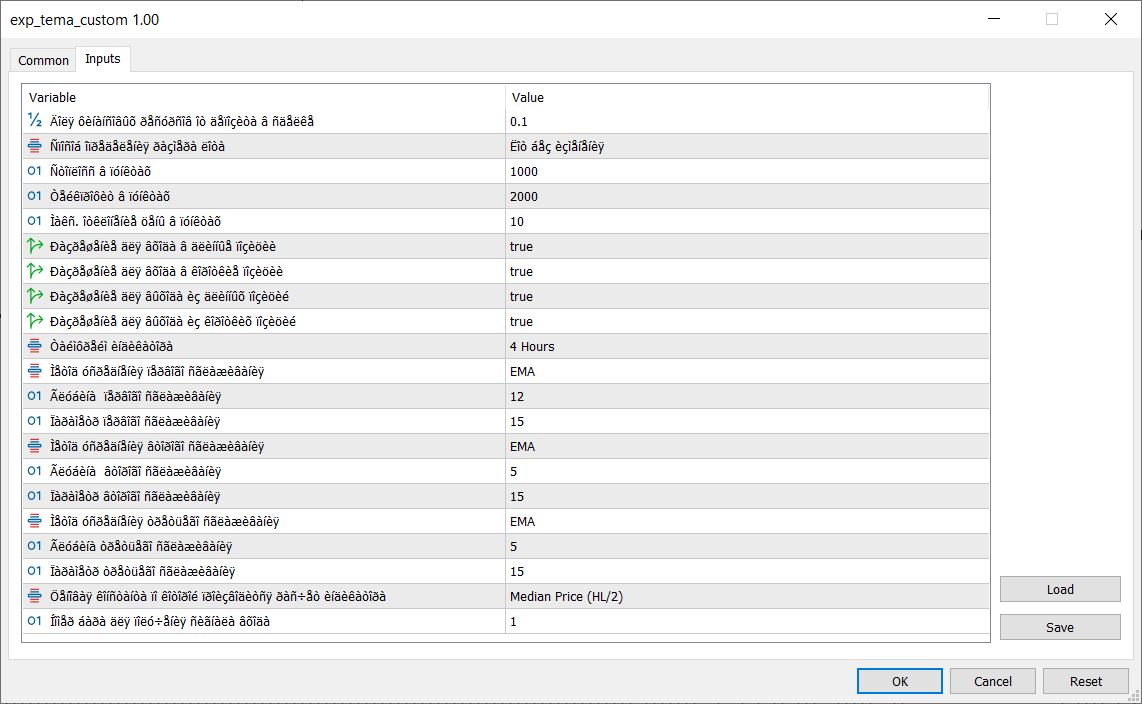 دانلود اکسپرت معاملاتی Exp TEMA CUSTOM در متاتریدر 5