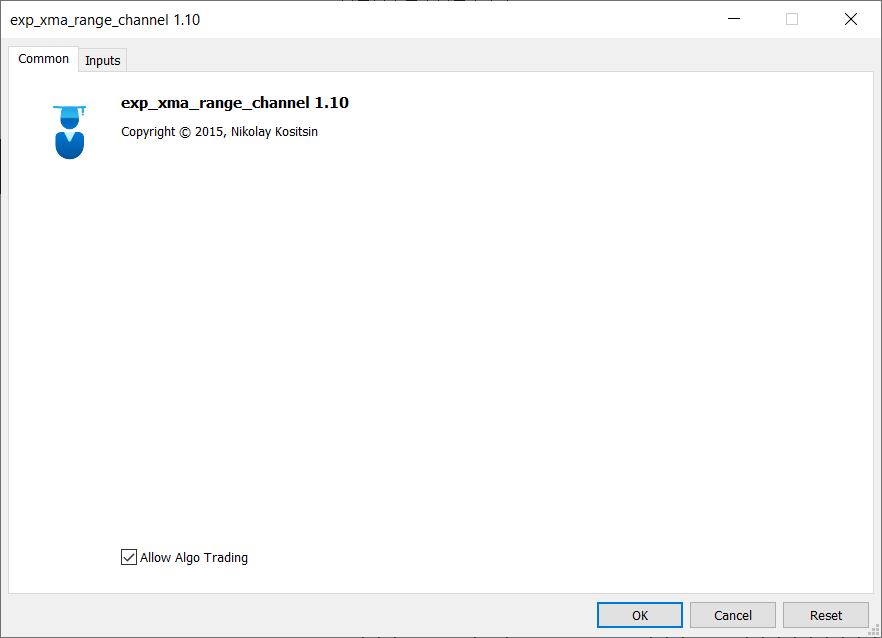 دانلود اکسپرت معامله گر Exp XMA Range Channel در متاتریدر 5