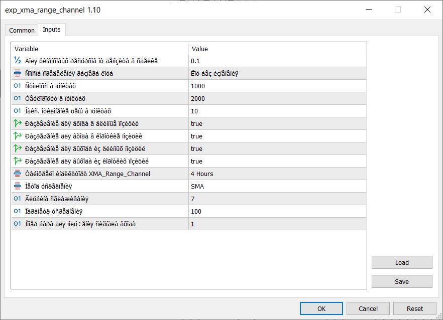 دانلود اکسپرت معامله گر Exp XMA Range Channel در متاتریدر 5